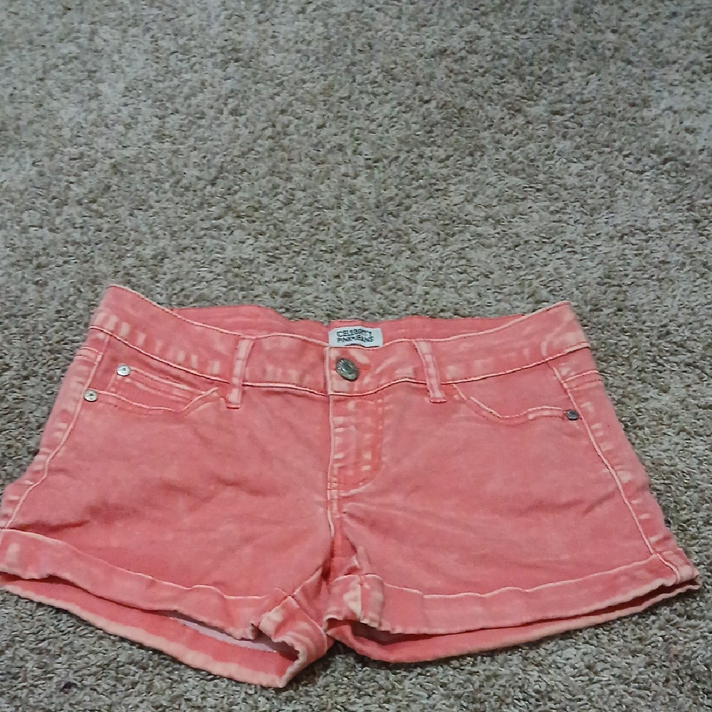 Celebrity Pink Jeans Coral Denim Women Shorts